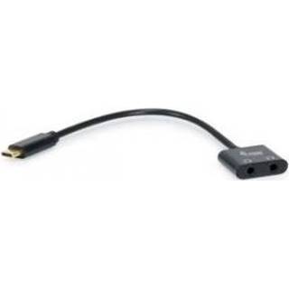 👉 Audiokabel zwart Equip 133469 audio kabel 0,15 m USB C 2 x 3.5mm 4015867224311