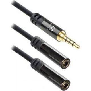 👉 Audiokabel zwart Ewent EW9238 audio kabel 3.5mm 2 x 8056045876454