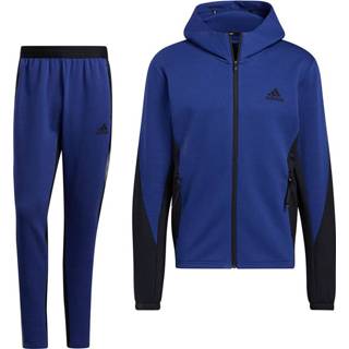 👉 Trainingspak blauw zwart trainingspakken Adidas COLD.RDY Donkerblauw