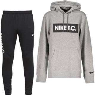 👉 Hoodie grijs zwart trainingspakken Nike F.C. Essential Trainingspak Fleece Donkergrijs