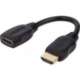 👉 Tussenstuk zwart mannen Manhattan 354523 voor kabels HDMI 19-pin