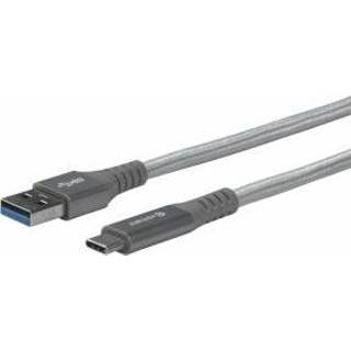 👉 Grijs ESTUFF USB-C - A Cable 1m Grey USB-kabel USB 3.2 Gen 1 (3.1 1) C 5706998553522