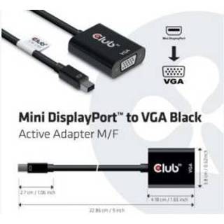 👉 DisplayPort zwart CLUB3D CAC-2113 kabeladapter/verloopstukje Mini VGA 8719214471569