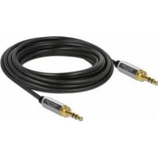 👉 Audiokabel zwart grijs DeLOCK 85787 audio kabel 3 m 3.5mm Zwart, 4043619857876