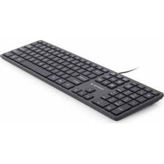 👉 Toetsenbord zwart Gembird KB-MCH-02 USB Engels, Amerikaans Engels 8716309101448