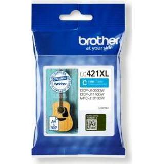 👉 Inktcartridge cyaan XL Brother LC-421XLC 1 stuk(s) Origineel Hoog (XL) rendement 4977766810418