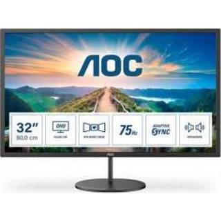 👉 Monitor zwart AOC V4 Q32V4 computer 80 cm (31.5 ) 2560 x 1440 Pixels 2K Ultra HD LED 4038986119900