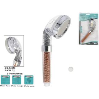 👉 Handdouche zilver chroom kunststof xxcm engels Universele Waterbesparende met 3 functies 1.5m slang wandhouder - douchekop slang- Badkamer Douche Shower 8720359710239 8445393018836