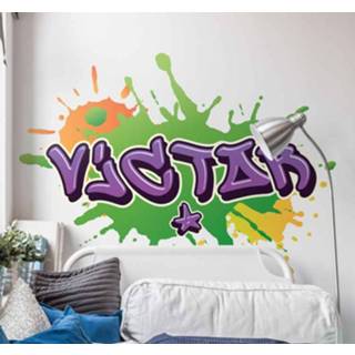 👉 Muursticker Post NL nederlands Urban muurstickers Graffiti naam swirl