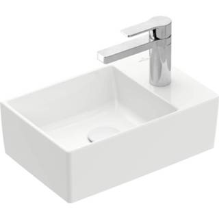👉 Fontein TitanCeram Wit Alpin Villeroy & Boch Memento 2.0 onderzijde geslepen 40x26cm zonder overloop 1 kraangat 43234G01 4051202982393