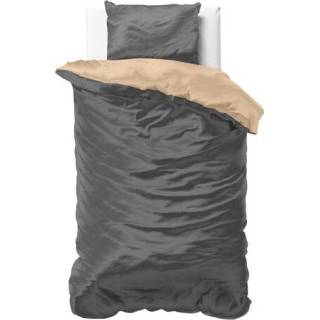 👉 Kussenslop antraciet katoen taupe Sleeptime Elegance Double Face Beauty - Antraciet/Taupe 1-persoons (140 x 220 cm + 1 kussensloop) 8720105640742