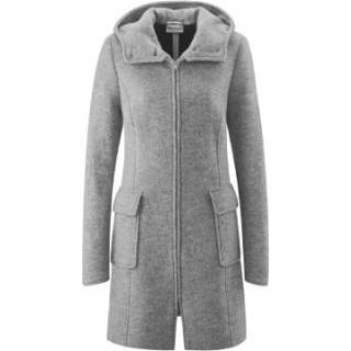 👉 Grijs wol positiekleding vrouwen Mamalila Hooded Carrying Coat Vienna lichtgrijs 4251054511875
