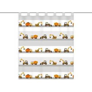 👉 Gordijn transparant polyester jongens grijs baby's Babybest® sjaal bouwplaats 4006891951854