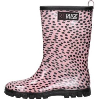 👉 Roze zwart rubber meisjes Reduce By Braqeez - Rainboot Dots Old Pink Black 2600022254108