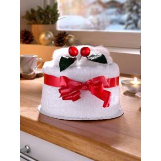 👉 Taart wit katoen effen unisex geïnhaleerd worden Geschenkset met sierkersen Kleinmann