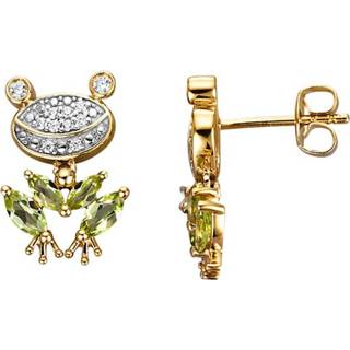 👉 Oorsteker groen zilver vrouwen echt Oorstekers Kikker KLiNGEL 4055708130562