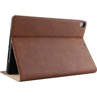 👉 Bruin leer Premium Leren Bookcase Hoes iPad 2017 (5e Generatie) / 2018 (6e - 9.7 inch 7423652859810