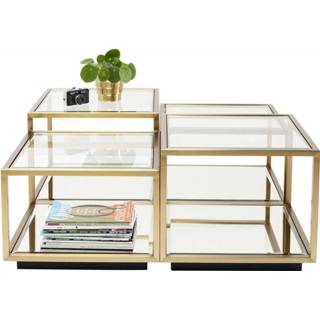 👉 Kare Design - Salontafel Luigi - Set Van 4 Kubussen - Goud