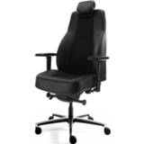 👉 Bureau stoel leder stof zwart Bureaustoel Lead mix en - 24-uurs