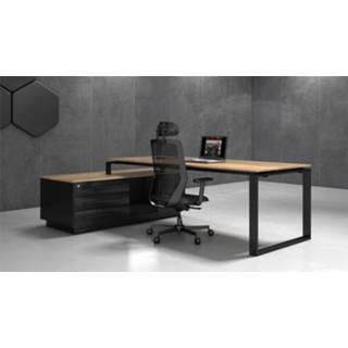 👉 Eiken naturel Directiebureau Walden 224 x 180 cm - Links model
