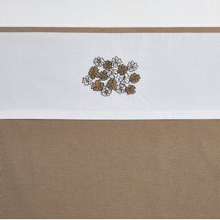 👉 Meyco Vintage Flower Wieglaken Taupe 75 x 100 cm