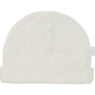👉 Muts katoen beide basiscollectie nevel oatmeal wit off white Noppies Rib Mutsje 3-6 Mnd 8719788566524