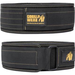 👉 Riem zwart nylon goud active Gorilla Wear 4 Inch Lifting Belt - / L/XL 8720604455816