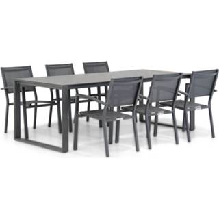 👉 Tuinset antracite aluminium dining sets grijs-antraciet Lifestyle Amarilla/Zaga 220 cm 7-delig 7423612460483
