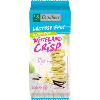 Chocoladetablet witte Damhert Lactose Free Crisp glutenvrij 5412158032737