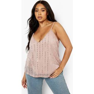 👉 Hemd blush Plus Gestreept Hemdje Met Pailetten,