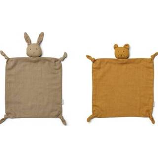 👉 Knuffeldoek active Liewood agnete - mr bear rabbit oat golden caramel 2st 5713370494649