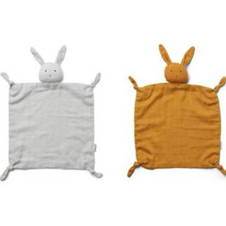👉 Knuffeldoek grijs active Liewood agnete - rabbit dumbo grey mustard mix 2st 5713370494700