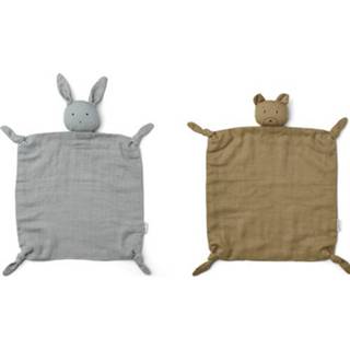 👉 Knuffeldoek kaki blauw active Liewood agnete - mr bear rabbit khaki blue fog 2st 5713370494618