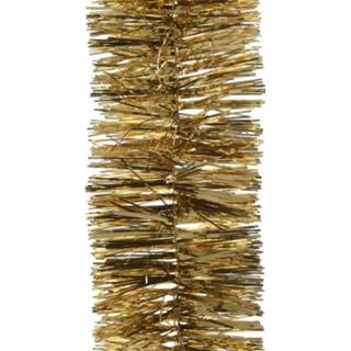 Folie goud kunststof plastic active 4x Feestversiering slingers 270 cm kunststof/plastic kerstversiering