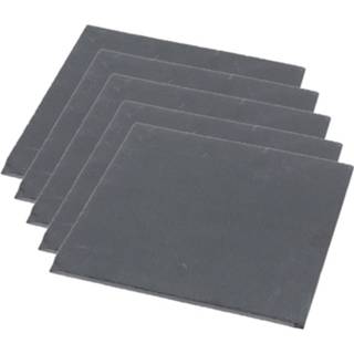 👉 Leisteen grijs steen Set van 5x stuks serveerplanken 30 x cm