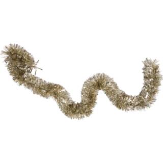 Goud kunststof active 1x Kersboom decoratie folieslingers 200 x 15 cm