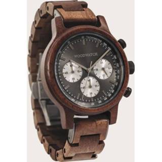 👉 Horloge houten hout bruin Chrono Slate 7446055048025