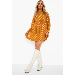 👉 Skater Jurk Met Stippen En Lange Mouwen, Rust
