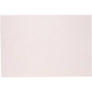 Placemat roze parelmoer glans kunststof 1x Rechthoekige placemats lichtroze geweven 29 x 43 cm