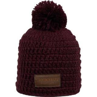 👉 Beanie rood active Gehaakte donkerrood 8718969274760