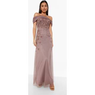 👉 Met De Hand Versierde Maxi Jurk Met Strik, Rose