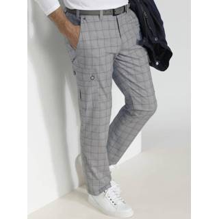 👉 Cargobroek geruit mannen luxueus materiaal grijs BABISTA Grijs::Blauw 4055707437297