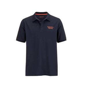 👉 Poloshirt effen mannen blauw mix van katoen marine BABISTA 4055707675200