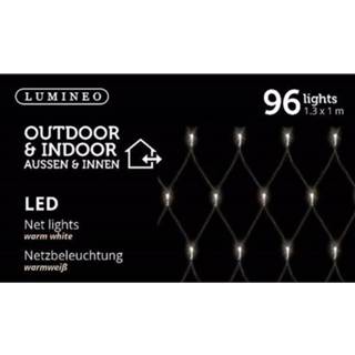 👉 Wit kunststof active Netverlichting warm met 96 LED lampjes