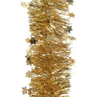 👉 Folie goud kunststof plastic active Feestversiering slinger sterretjes 10 x 270 cm kunststof/plastic