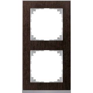 👉 Afdekraam wenge 2-voudig wenge/alu merten m-pure meg4020 4042811180843