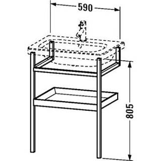 👉 Plank eiken Duravit DuraStyle frame m. voor wastafel 59x44x80.5cm 4021534923043