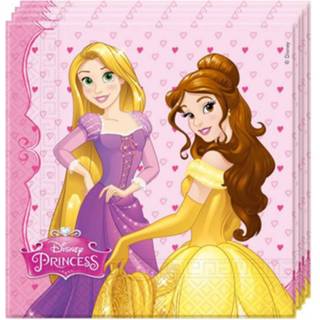 👉 Servet roze papier meisjes Disney Servetten Princess 33 Cm 20 Stuks 5201184866795