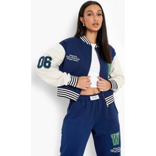 👉 W Varsity Trainingspak Met Kort Bomberjack, Navy