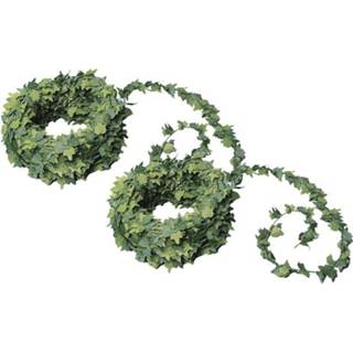 👉 Slinger groen kunststof 2x Mini hedera guirlande 750 x 1 cm